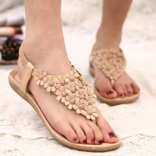 BAYO Floral Panel Flat Sandals