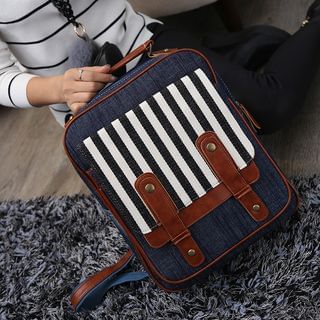 Seok Striped Denim Backpack