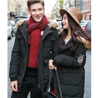 Bay Go Mall Matching Couple Hooded Padded Coat