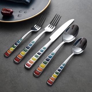 Rainbow Stainless Steel Knife / Fork / Spoon / Set (Various Designs)