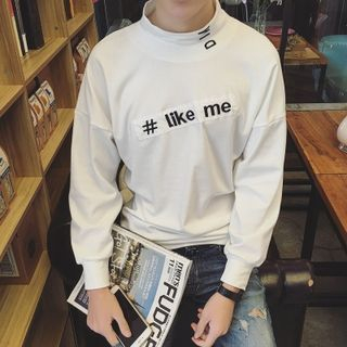 Jimboy Lettering Stand Collar Pullover