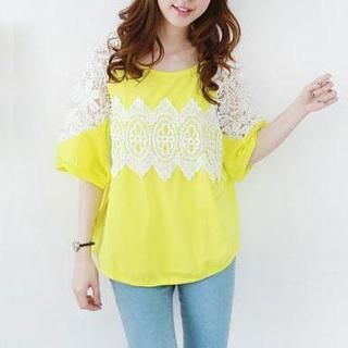 Jolly Club Lace-Panel Top