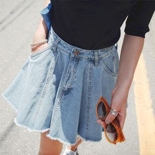 Clair Fashion A-Line Denim Skirt