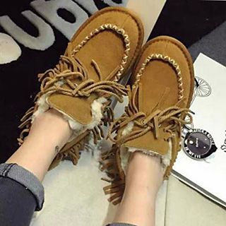 Pixie Pair Fringed Moccasins