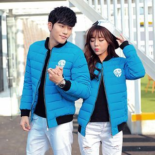 Lovebirds Couple Padding Baseball Jacket