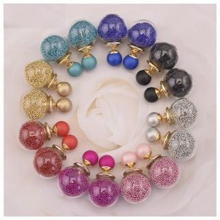 Ciroki Glitter Crystal Ball Earrings