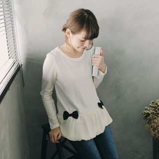 Tokyo Fashion Bow Accent Knit Top