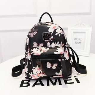 Bibiba Floral Faux Leather Backpack
