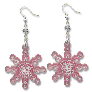 Sweet & Co. Sweet&Co. Pink Snow Flurry Swarovski Crystal Earrings