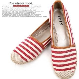 Canvas Stripe Slip-Ons