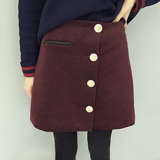 Jolly Club Buttoned Mini Skirt
