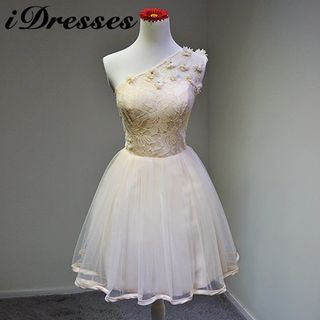 idresses One-shoulder Floral Lace Bridesmaid Dress