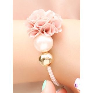 kitsch island Faux-Pearl Corsage Bracelet