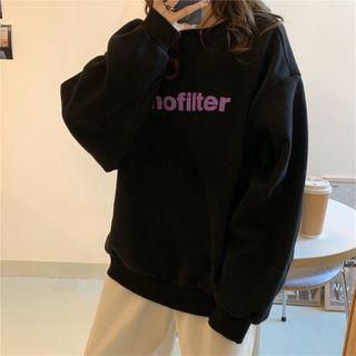 Letter Embroidered Pullover