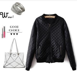 Ainvyi Quilted Faux Leather Jacket
