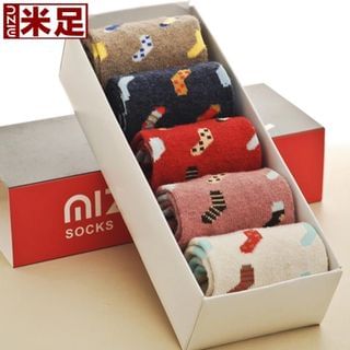 Meow Meow Set of 5: Patterned Socks