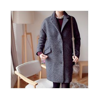 MASoeur Single-Breasted Wool Blend Coat