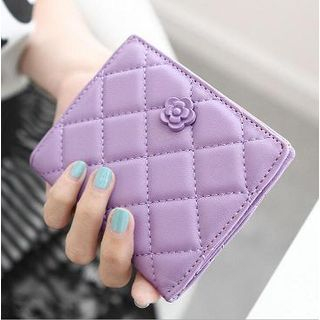 Rinka Doll Rosette Quilted Buckled Wallet