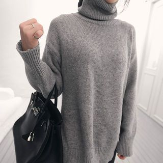 NANING9 Wool Blend Turtleneck Sweater
