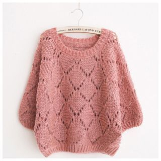 Sienne Open-knit Batwing Sweater