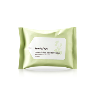 Innisfree Natural Deo Powder Tissue (15 Sheets) 90ml