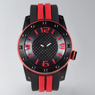 t. watch Stainless Steel Water Resistant Silicon Strap Watch Red - One Size