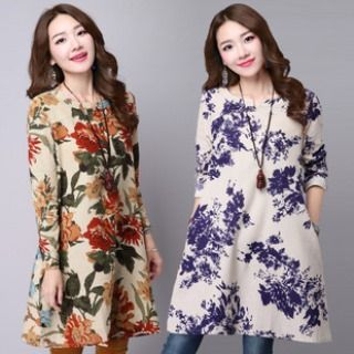 Splashmix Long-Sleeve Floral Dress