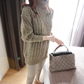 DAILY LOOK Cable-Knit Wool Blend Knit Top