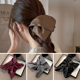 Plain Faux Leather Scrunchie