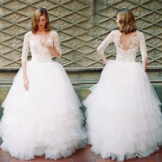Angel Bridal Cutout-Back Ball Gown Wedding Dress