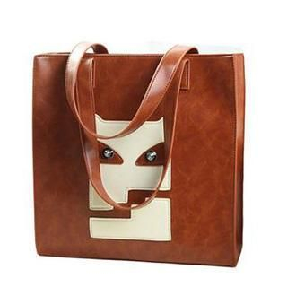 SUOAI Appliqu  Faux Leather Tote