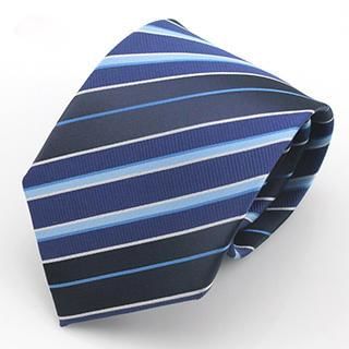 Xin Club Striped Neck Tie Dark Blue - One Size