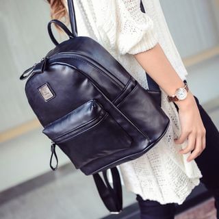 Seok Faux Leather Backpack