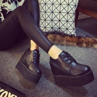 SouthBay Shoes Platform Hidden Wedge Ankle Boots