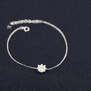 Love Generation Lotus Bracelet Silver - One Size