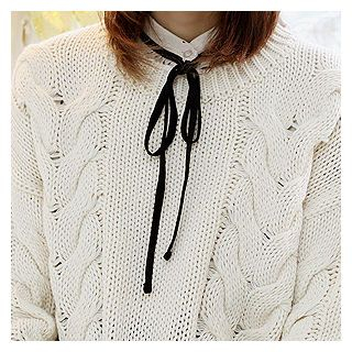 Sechuna Round-Neck Cable-Knit Top