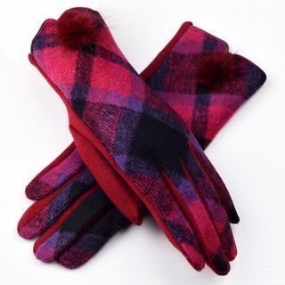 RGLT Scarves Plaid Gloves