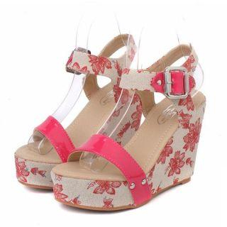 Mancienne Printed Wedge Sandals