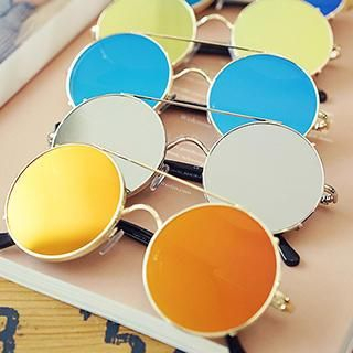 Biu Style Double Bridge Round Sunglasses
