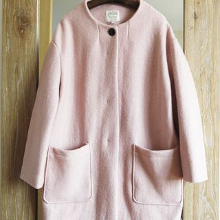 Rosadame Pocketed Woolen Long Jacket