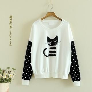 Storyland Cat-Print Pullover