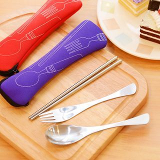 Class 302 Cutlery Set: Fork + Spoon + Chopsticks