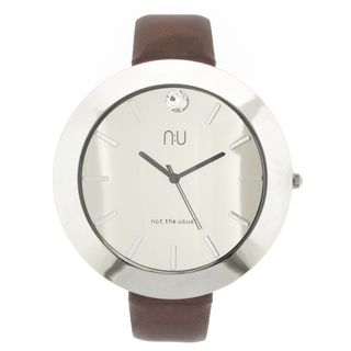 N:U - Not the Usual Large Mirrored Wrist Watch Brown - One Size