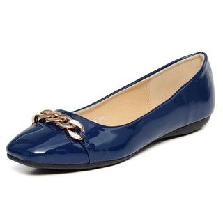 yeswalker Chain-Accent Patent Flats
