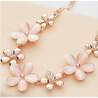 LENNI Rhinestone Flower-Accent Necklace