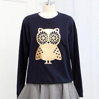 Flobo Owl-Print Pullover