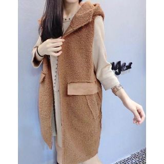 Cammi Shearling Hooded Vest