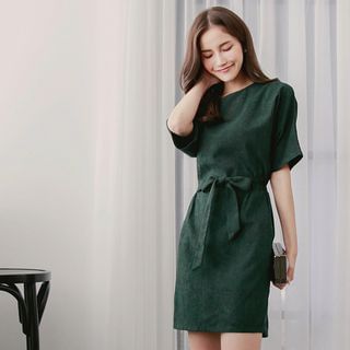 Tokyo Fashion Short-Sleeve Tie Waist Dress