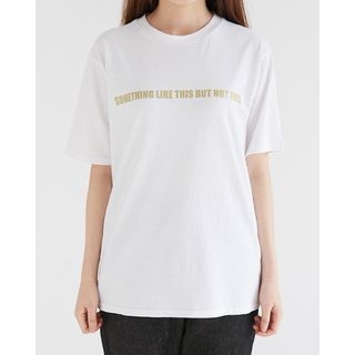 Someday, if Round-Neck Lettering T-Shirt