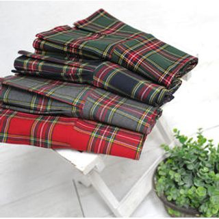 Pleated Check Skirt